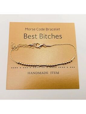($8) Best B*tches Morse Code Bracelet